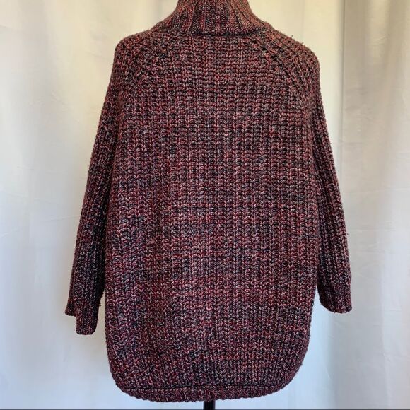 Victoria’s Secret maroon burgundy gray high neck turtleneck sweater size small - Picture 3 of 12